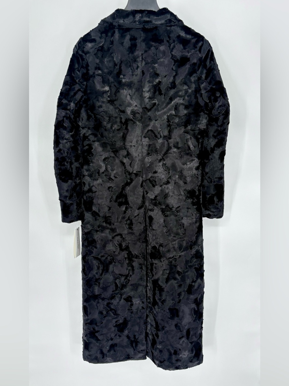 Calvin Klein Velvet Long Walker Coat - Picture 6 of 16